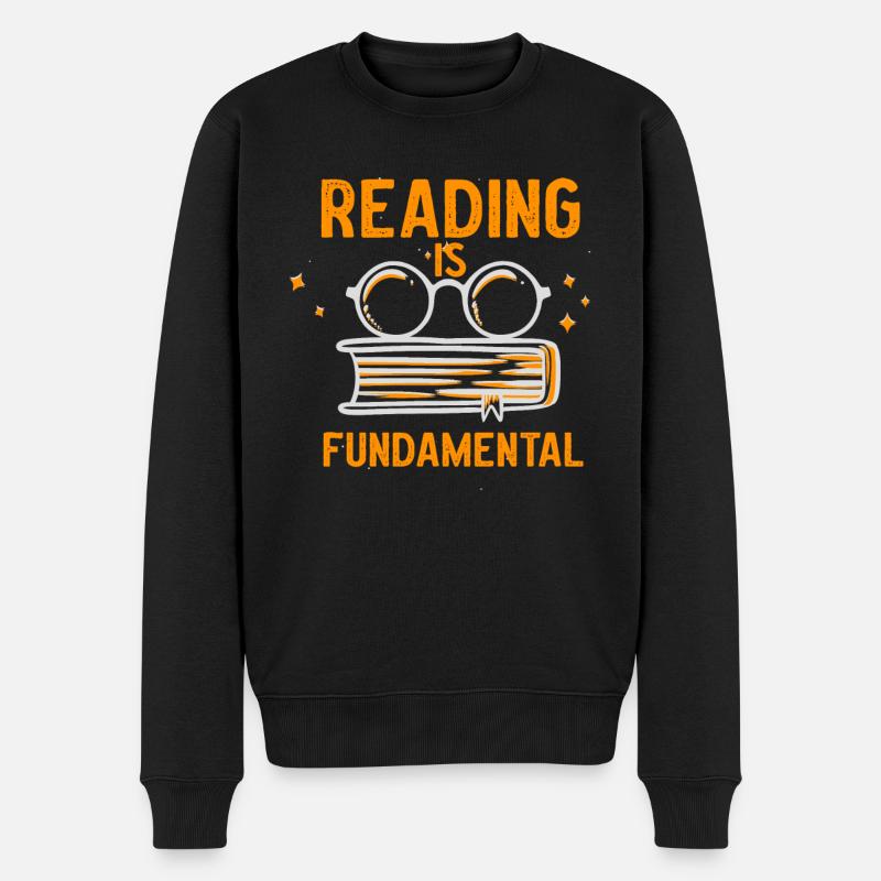 La lecture est fondamentale - Pull Premium bio Homme - noir