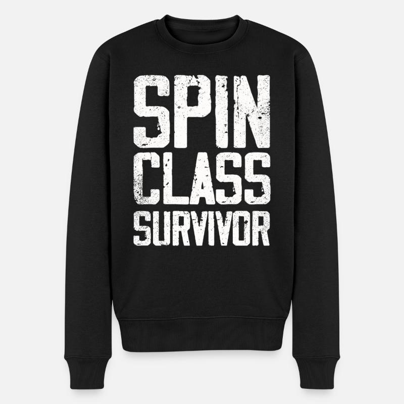 Überlebende der Spin-Klasse - Männer Premium Bio Pullover - Schwarz