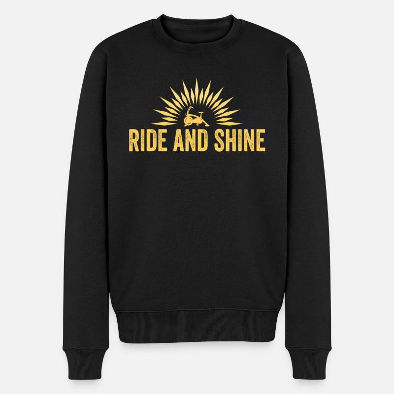 Ride And Shine - Männer Premium Bio Pullover - Schwarz