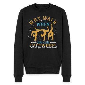 Pourquoi marcher quand vous pouvez faire de la gymnaste à roues de chariot - Pull Premium bio Homme - noir - Devant - Nico (187cm)