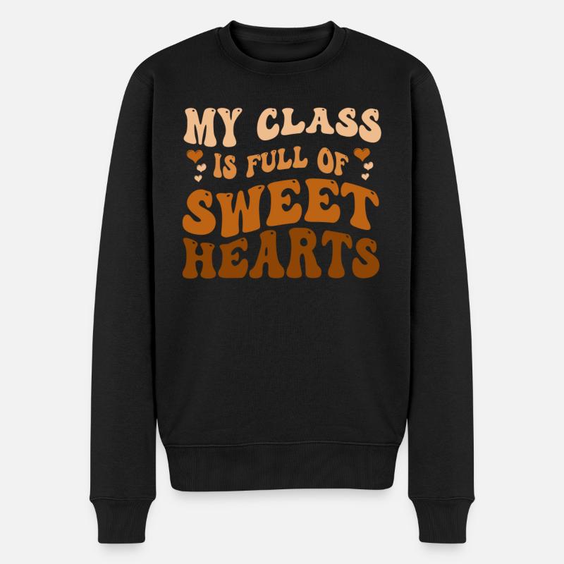 Meine Klasse ist voller Lieblinge - Männer Premium Bio Pullover - Schwarz