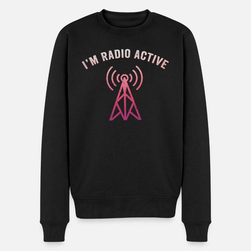 Ich bin radioaktiv - Männer Premium Bio Pullover - Schwarz