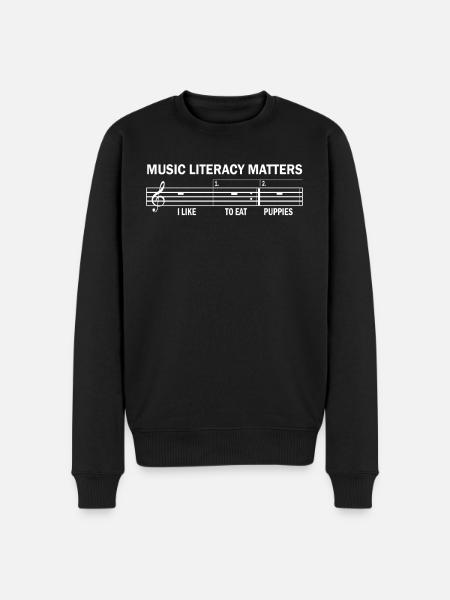 Music Literacy Matters - Men's Premium Organic Jumper - black