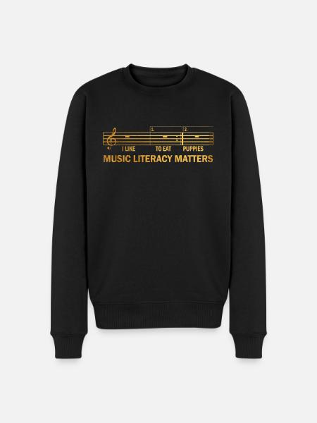 Music Literacy Matters - Men's Premium Organic Jumper - black