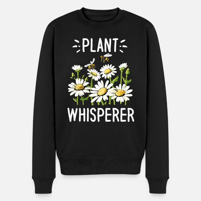 Pflanzenflüsterer - Männer Premium Bio Pullover - Schwarz