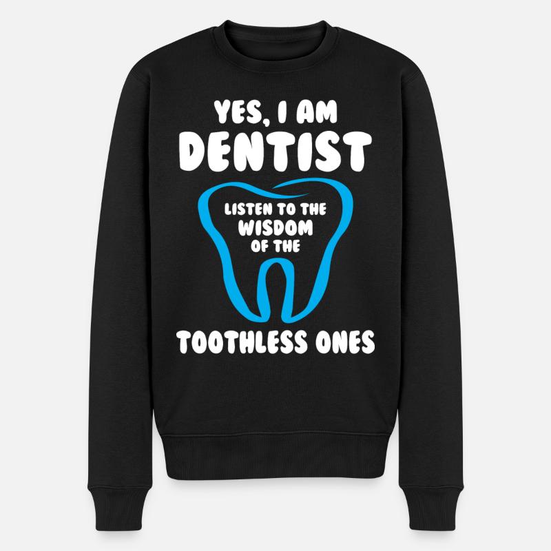 I am Dentist - Männer Premium Bio Pullover - Schwarz