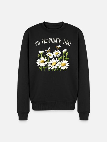 Marguerites Daisy Summer Daisies Flower Garden - Men's Premium Organic Jumper - black
