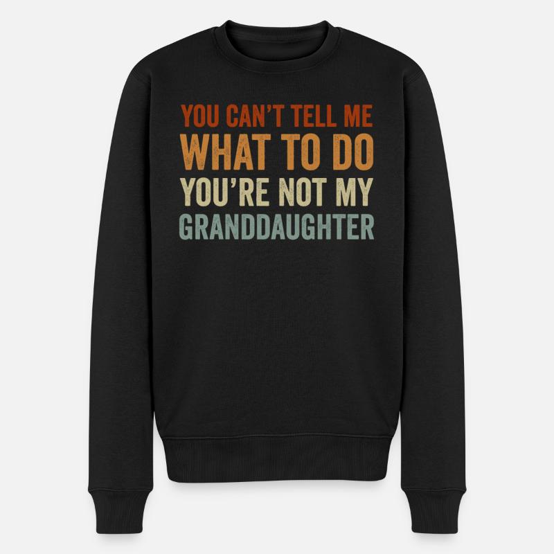 Nicht meine Enkelin - Männer Premium Bio Pullover - Schwarz
