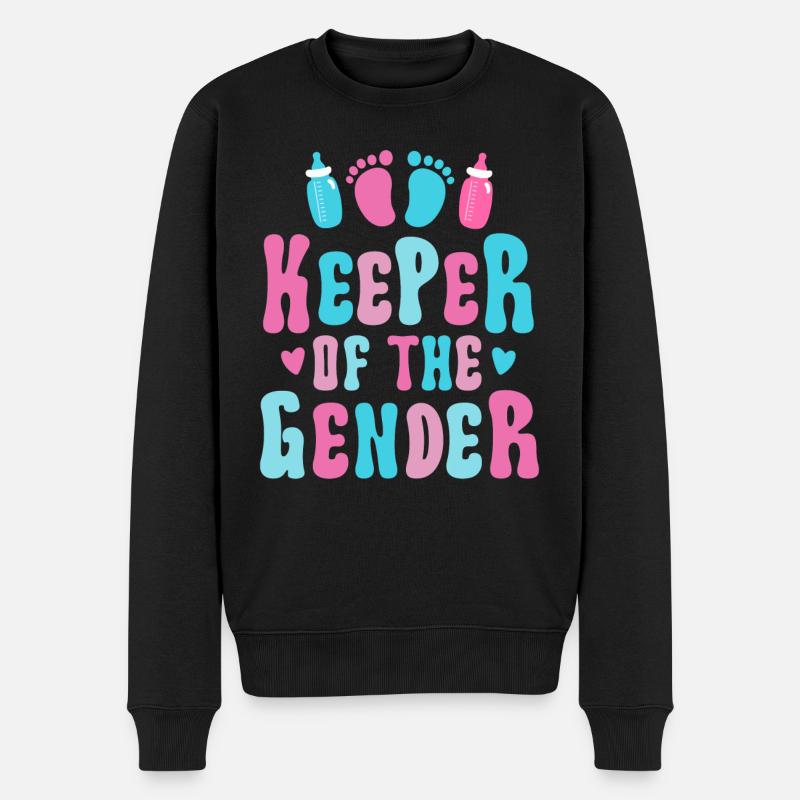 Hüter des Geschlechts - Männer Premium Bio Pullover - Schwarz