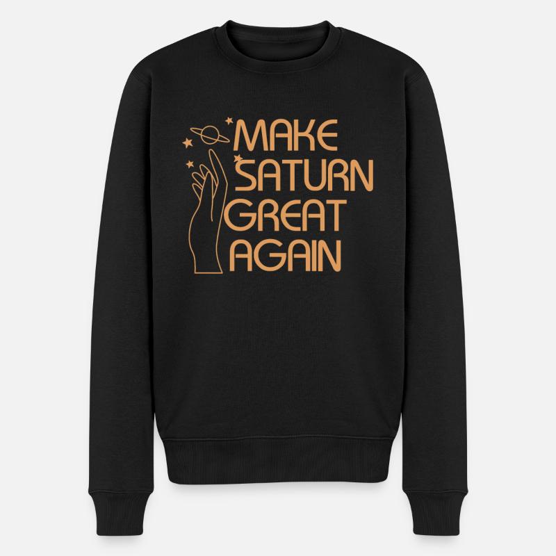 Saturn Raum Planet Sonnensystem Antike Römer - Männer Premium Bio Pullover - Schwarz