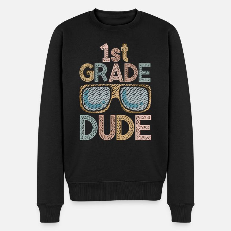 Kindergärtnerin Lustige Studentin 1. Abschluss - Männer Premium Bio Pullover - Schwarz