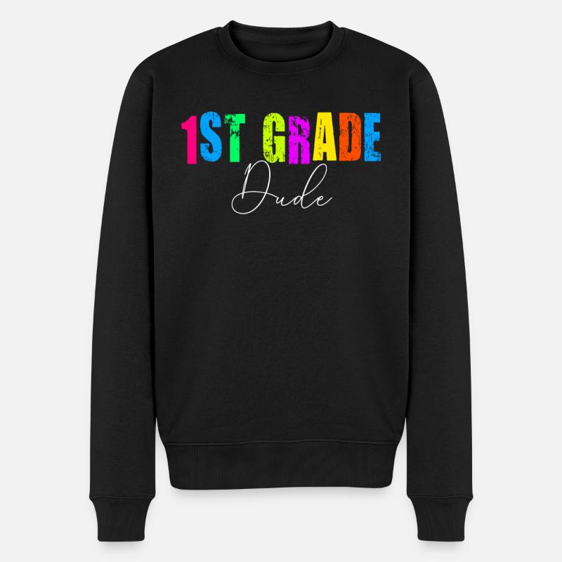 Kindergärtnerin Lustige Studentin 1. Abschluss - Männer Premium Bio Pullover - Schwarz