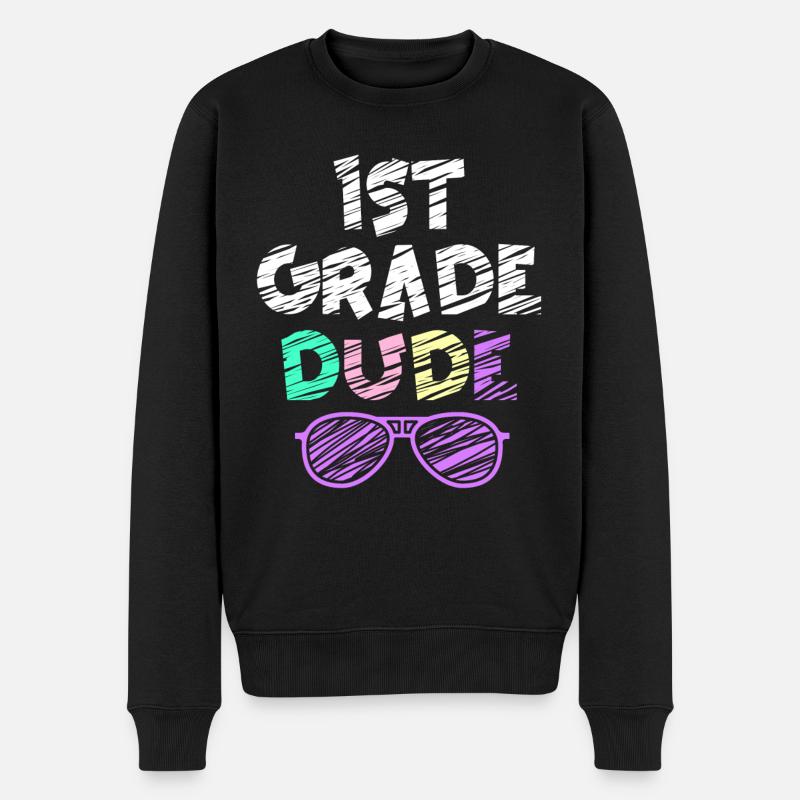 Kindergärtnerin Lustige Studentin 1. Abschluss - Männer Premium Bio Pullover - Schwarz