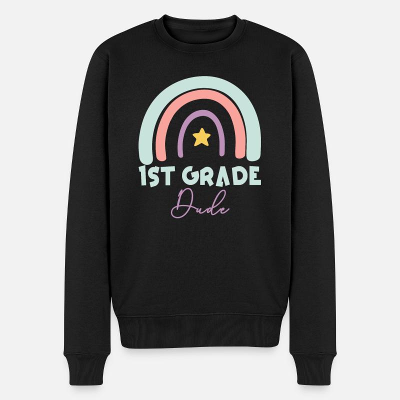 Kindergärtnerin Lustige Studentin 1. Abschluss - Männer Premium Bio Pullover - Schwarz