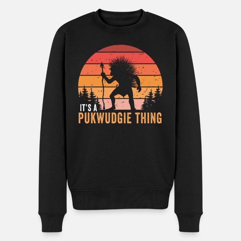 Pukwudgie Cryptide Mythes folkloriques - Pull Premium bio Homme - noir