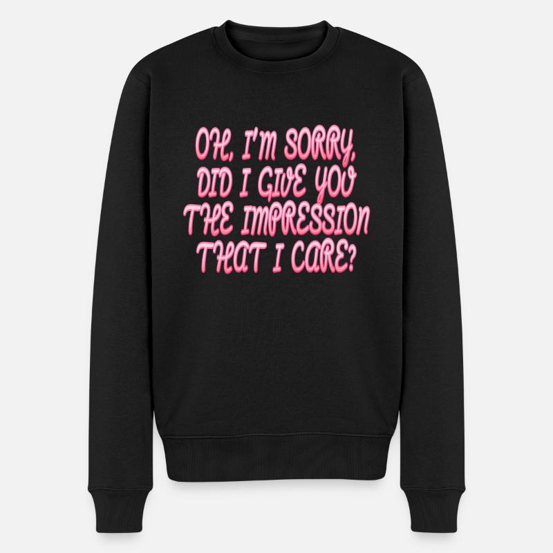 Indifférence, Sarcasme, Attitude différente - Pull Premium bio Homme - noir