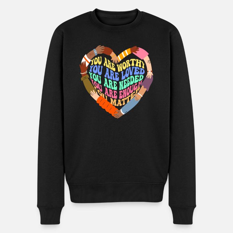 Depression und bipolares Bewusstsein: - Männer Premium Bio Pullover - Schwarz
