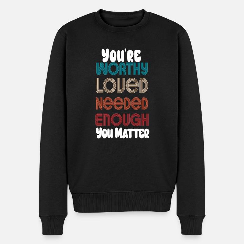 Depression und bipolares Bewusstsein: - Männer Premium Bio Pullover - Schwarz