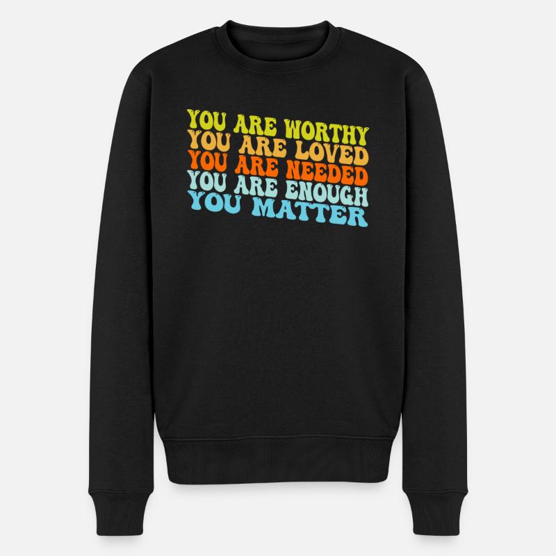 Depression und bipolares Bewusstsein: - Männer Premium Bio Pullover - Schwarz