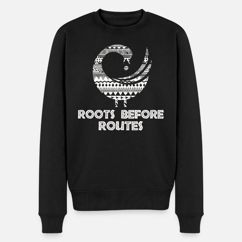 Symbole Sankofa Adinkra Ghana Noir - Pull Premium bio Homme - noir