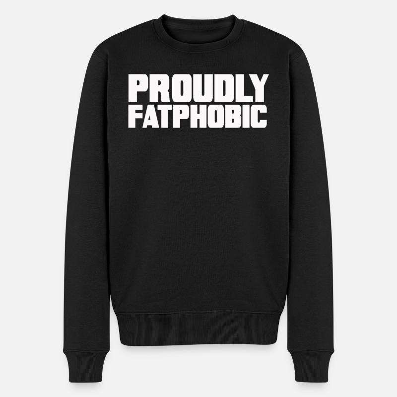 Stolz auf Fettphobiker - Männer Premium Bio Pullover - Schwarz