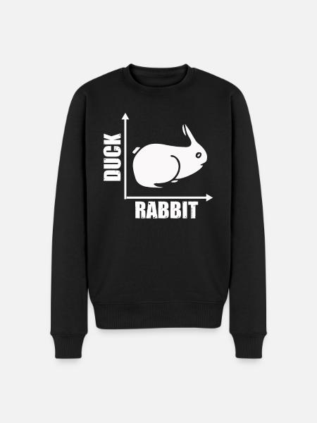 Wittgensteins Rabbit Duck Illusion - Men's Premium Organic Jumper - black