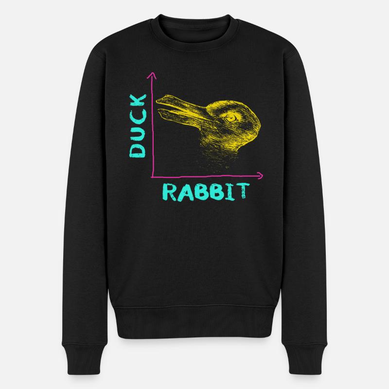 Wittgenstein lapin canard illusion - Pull Premium bio Homme - noir