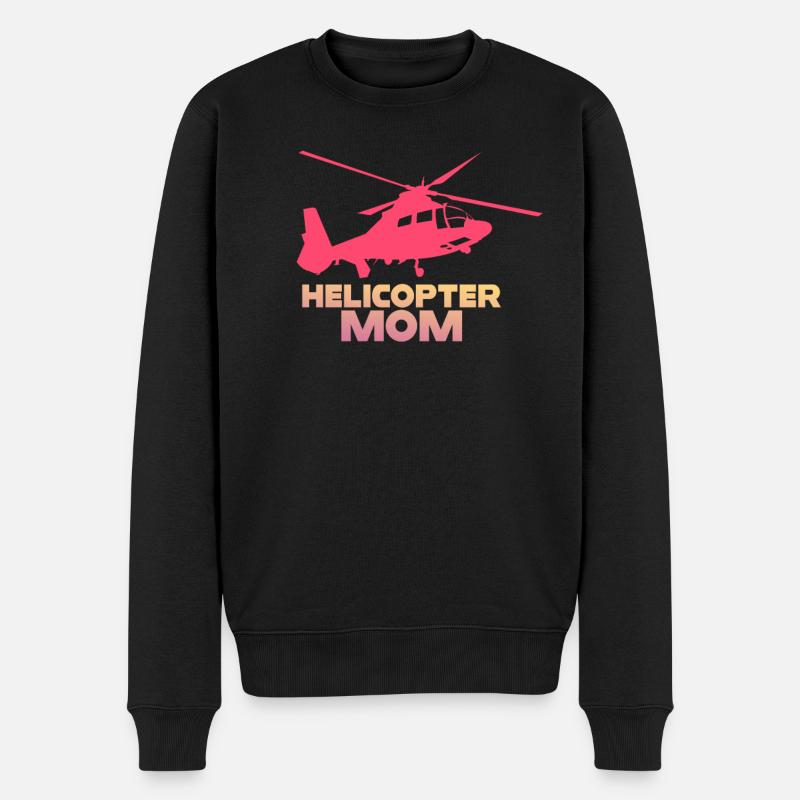 Hélicoptère Parents Drôle Hélicoptère Maman - Pull Premium bio Homme - noir
