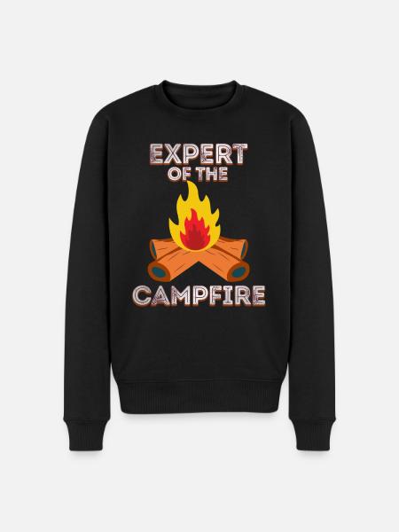 Expert Of Campfire Camping Expert - Men's Premium Organic Jumper - black