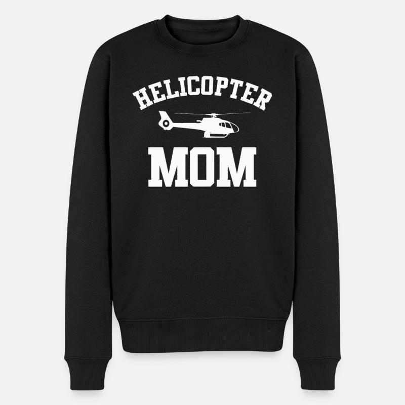 Helikopter Eltern Lustige Helikoptermutter - Männer Premium Bio Pullover - Schwarz
