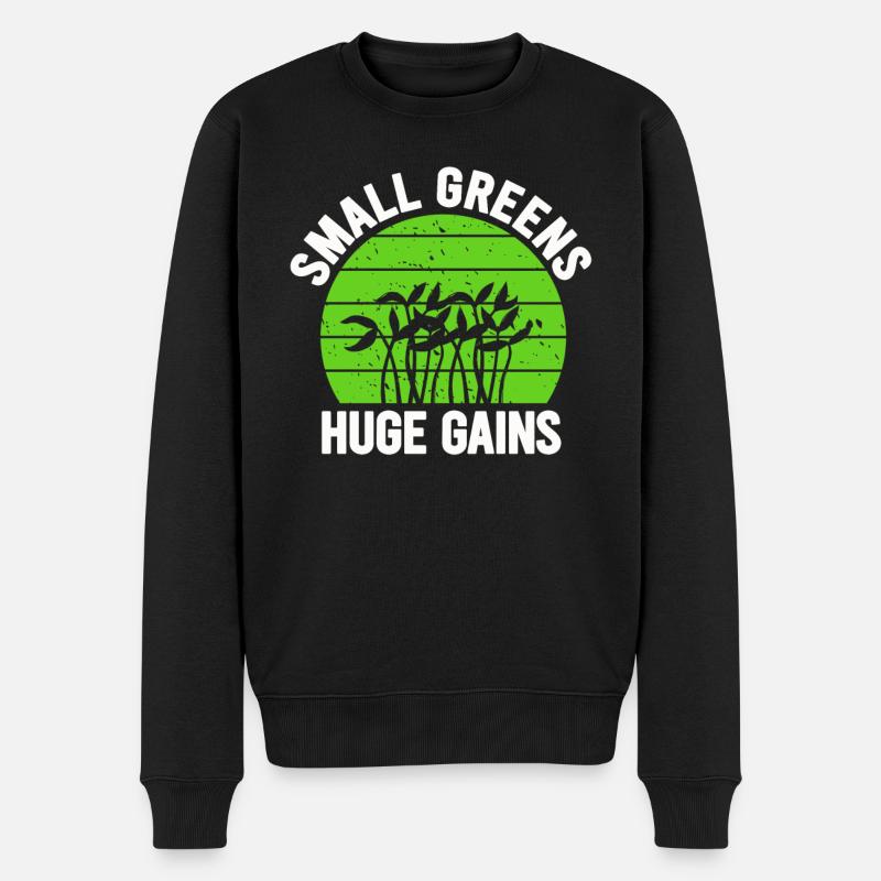 Urban Gardener Männer Frauen Microgreens - Männer Premium Bio Pullover - Schwarz