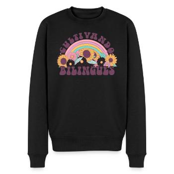 Cultivando Bilingües Spanischlehrer - Männer Premium Bio Pullover - Schwarz - Vorne - Nico (187cm)
