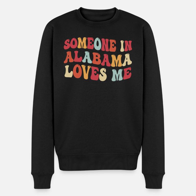 Quelqu’un en Alabama m’aime - Pull Premium bio Homme - noir
