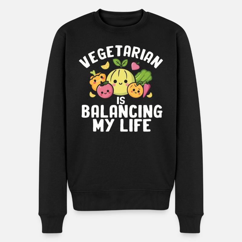 Végétarien Équilibrer ma vie - Pull Premium bio Homme - noir