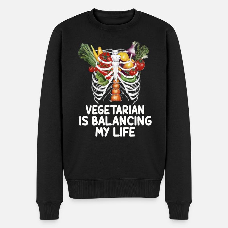 Végétarien Équilibrer ma vie - Pull Premium bio Homme - noir