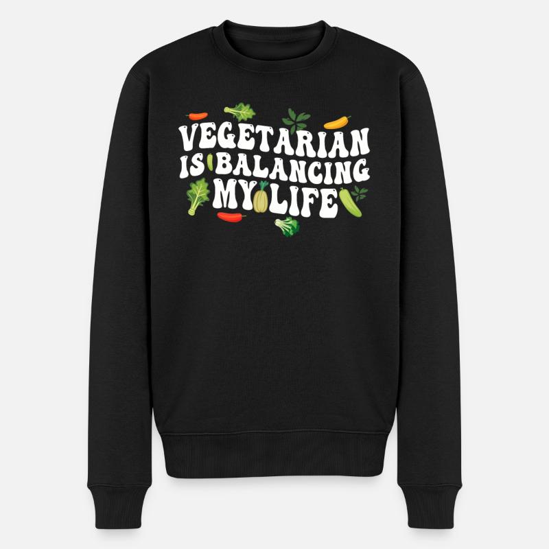 Végétarien Équilibrer ma vie - Pull Premium bio Homme - noir