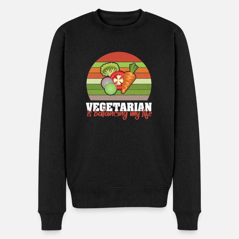 Végétarien Équilibrer ma vie - Pull Premium bio Homme - noir