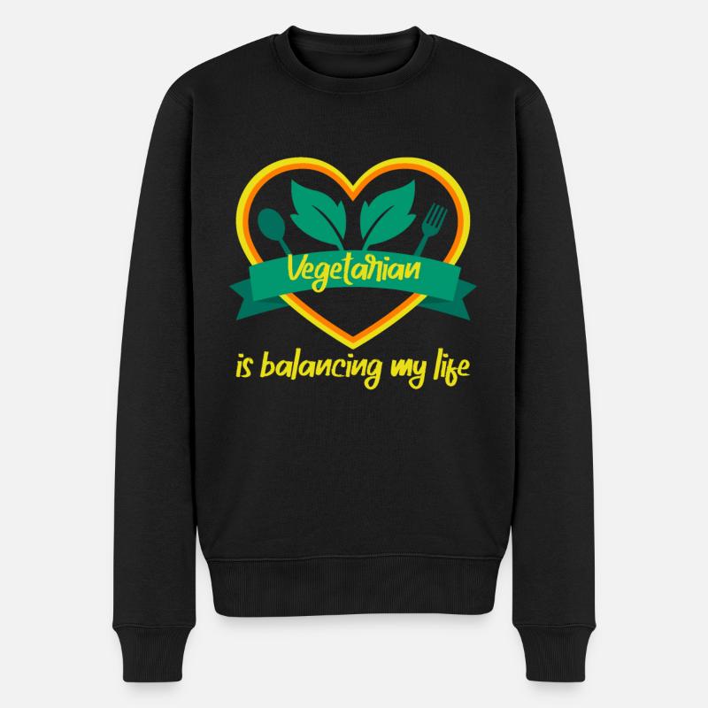 Végétarien Équilibrer ma vie - Pull Premium bio Homme - noir
