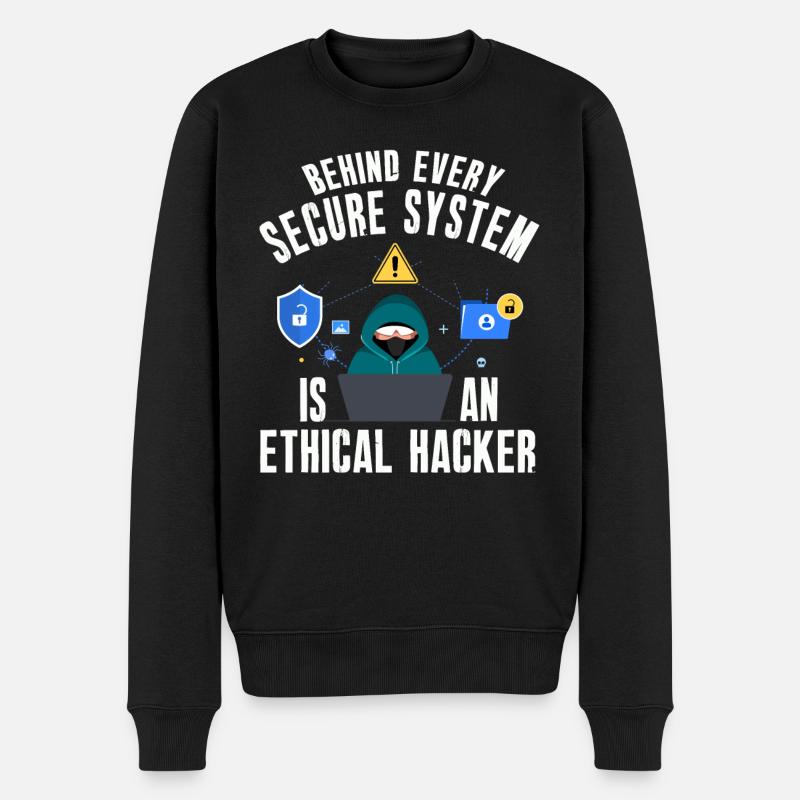 Ethical Hacker Cybersecurity Expertise - Men's Premium Organic Jumper - black