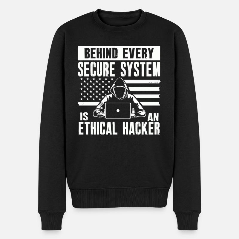 Ethical Hacker Cybersecurity Expertise - Men's Premium Organic Jumper - black