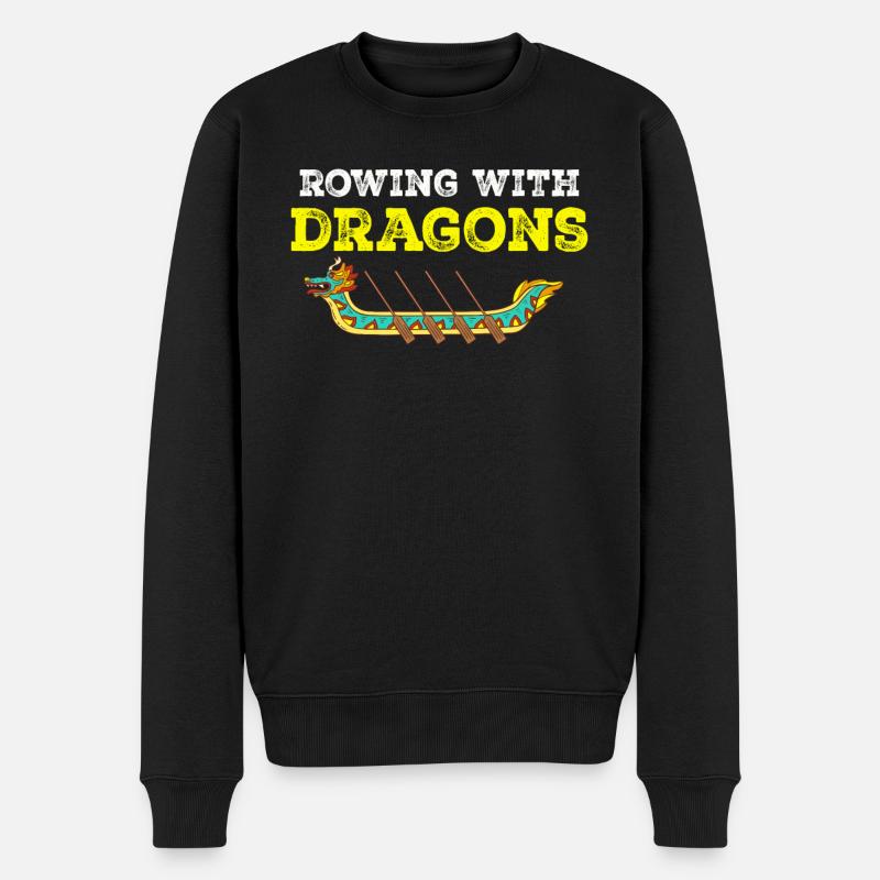 Ramer avec Dragons Dragons Dragonboat - Pull Premium bio Homme - noir
