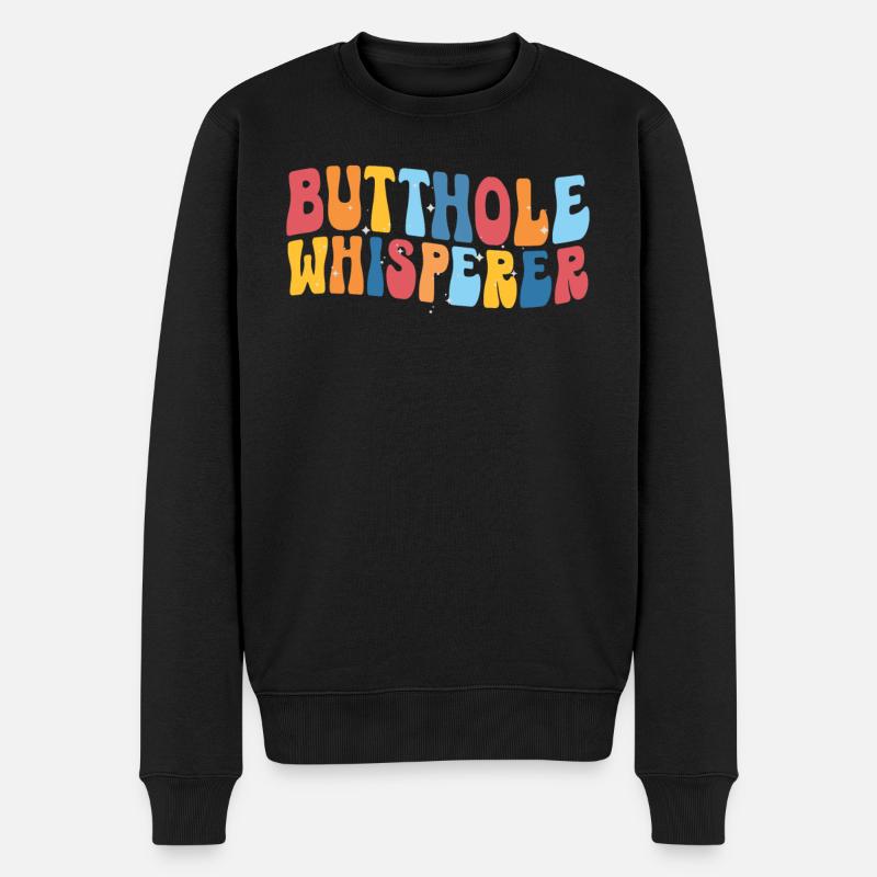 Chuchoteur de trou du cul - Pull Premium bio Homme - noir