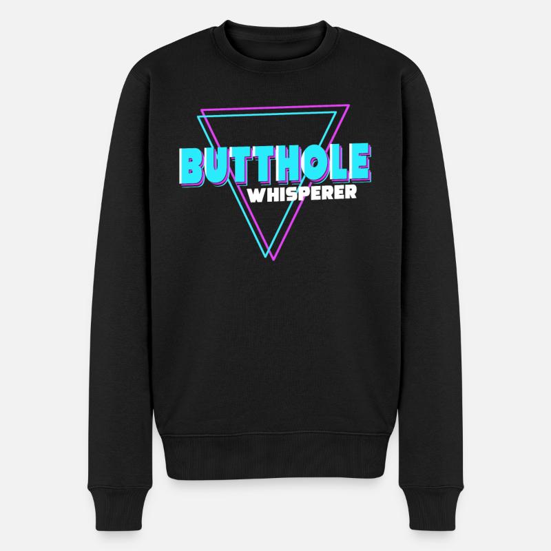 Arschloch-Flüsterer - Männer Premium Bio Pullover - Schwarz