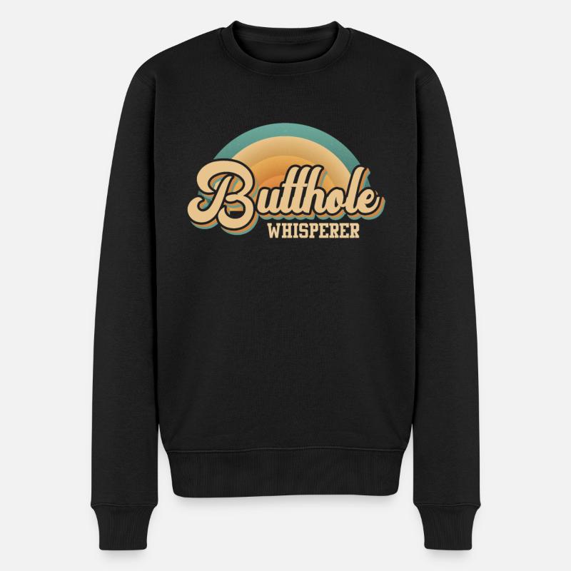 Chuchoteur de trou du cul - Pull Premium bio Homme - noir
