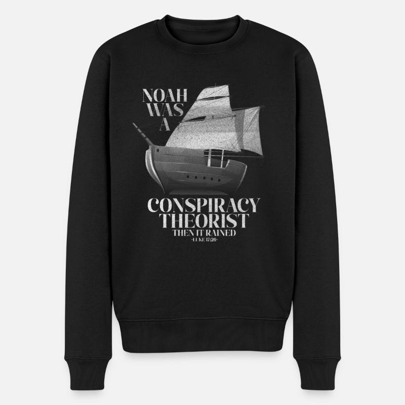 Noah war ein Verschwörungstheoretiker und der - Männer Premium Bio Pullover - Schwarz