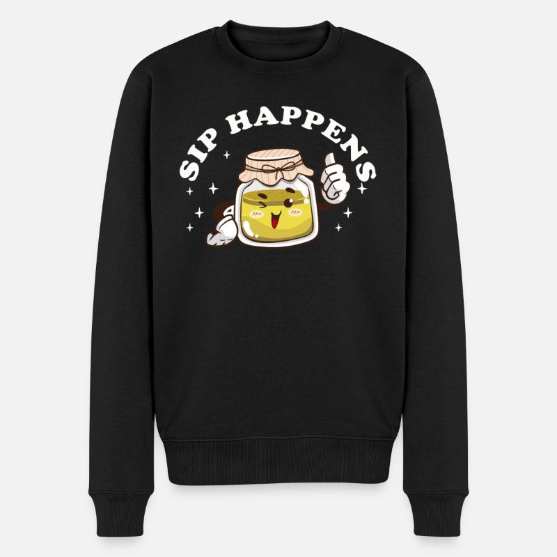 Sip Happens Kombucha Lover Fun - Pull Premium bio Homme - noir