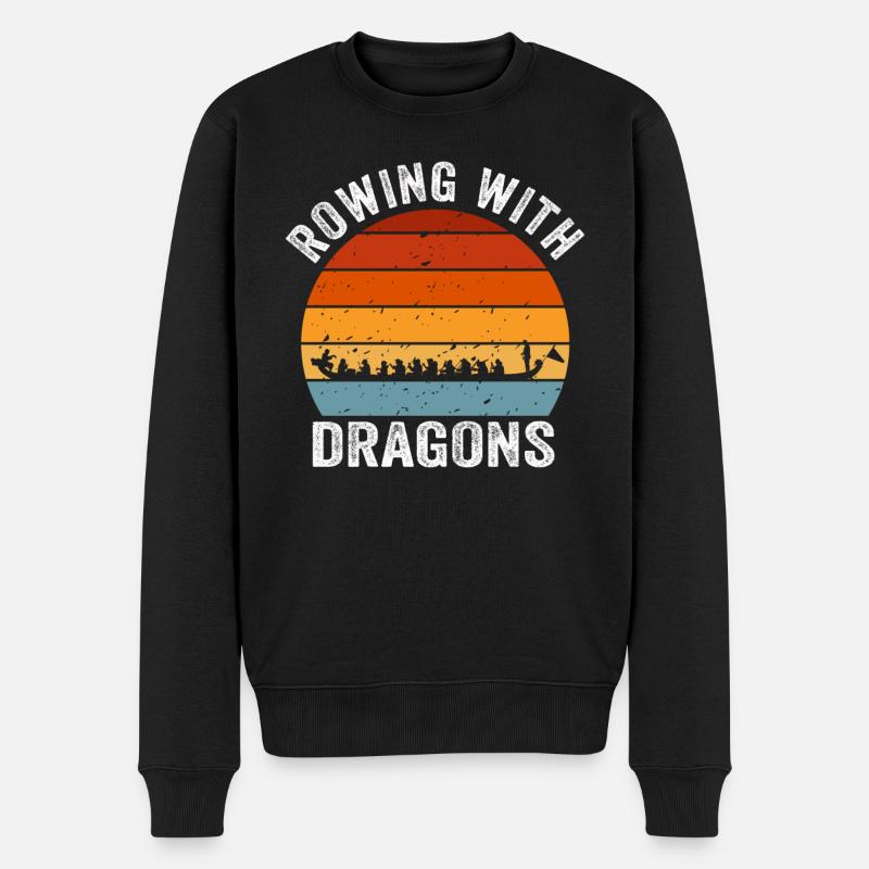 Ramer avec Dragons Dragons Dragonboat - Pull Premium bio Homme - noir