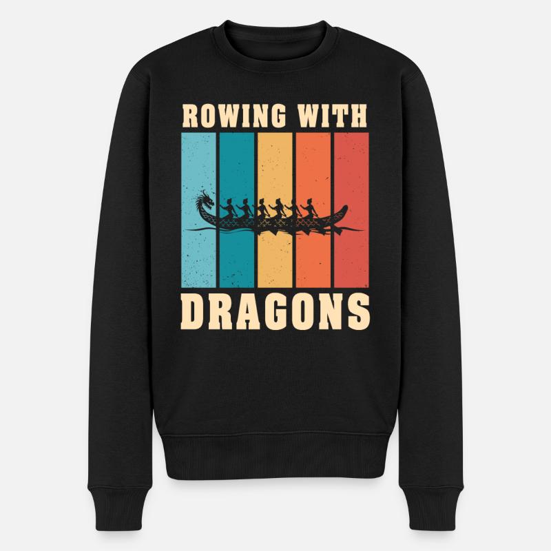 Ramer avec Dragons Dragons Dragonboat - Pull Premium bio Homme - noir