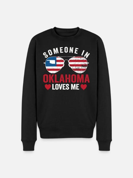 Quelqu’un dans l’Oklahoma m’aime - Pull Premium bio Homme - noir