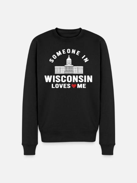 Quelqu’un dans le Wisconsin m’aime - Pull Premium bio Homme - noir